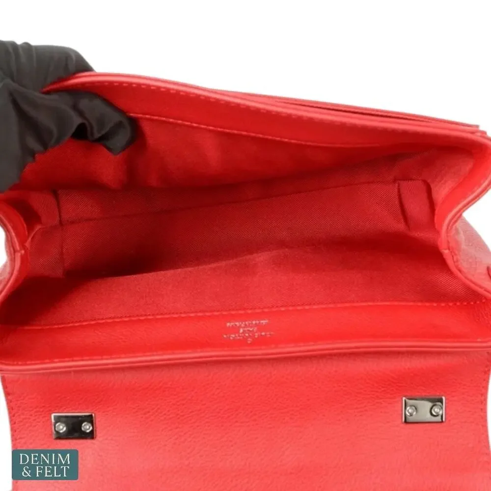 Louis Vuitton Lockme II BB Red‎ Taurillon Leather Crossbody Bag Authentic